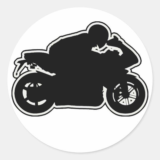 Redonda Pegatina sencillo de MotoVlog (Anverso)
