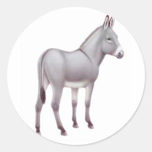 Redonda Pegatina siciliano del burro