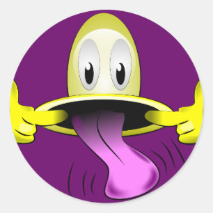 Redonda Pegatina Silly Face