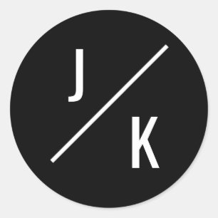 Redonda Pegatina simple monocromo de círculo favorable