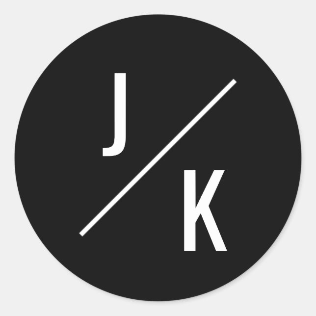 Redonda Pegatina simple monocromo de círculo favorable (Anverso)