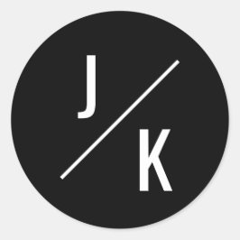 Redonda Pegatina simple monocromo de círculo favorable