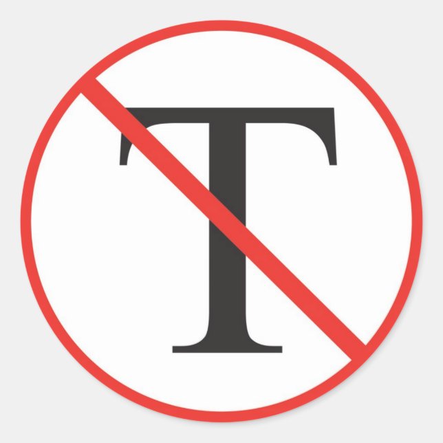 Redonda Pegatina sin Fiesta de té (Anverso)