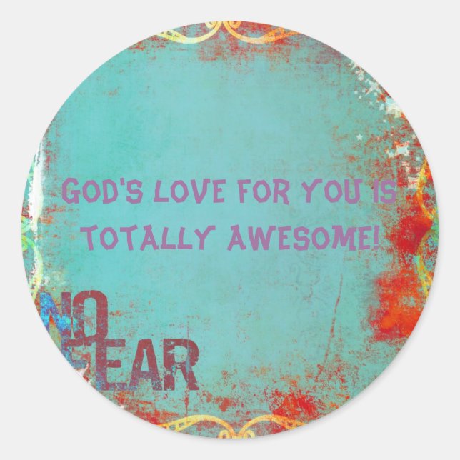 Redonda Pegatina sin miedo (Anverso)