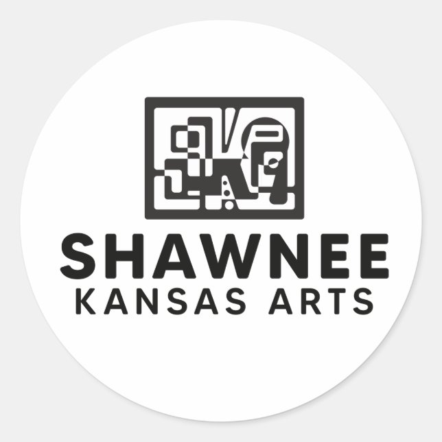 REDONDA PEGATINA SKA BW (Anverso)