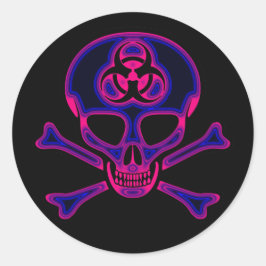 Redonda Pegatina Skull & Crossbone