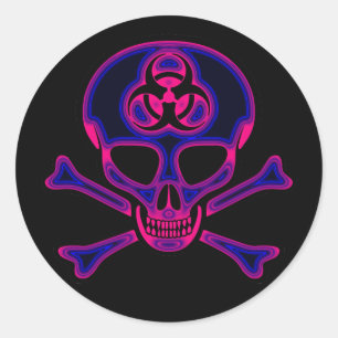 Redonda Pegatina Skull & Crossbone