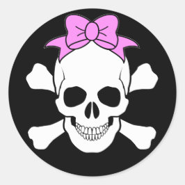REDONDA PEGATINA SKULL Y CROSSBONES