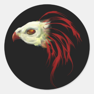 Redonda Pegatina Skullbird