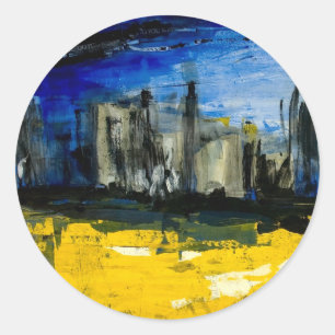 Redonda Pegatina Skyline