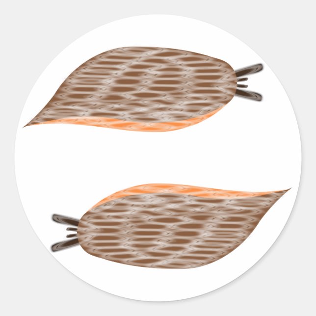 Redonda Pegatina Slugs (Anverso)