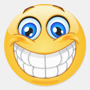 Redonda Pegatina Smile Face
