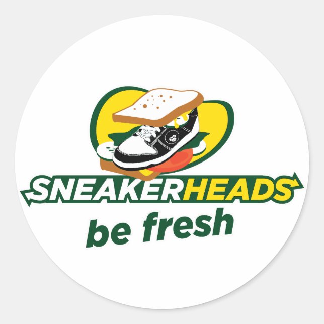 Redonda Pegatina Sneaker Heads (Anverso)