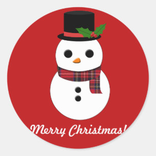Redonda Pegatina Snowman