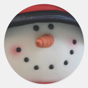 Redonda Pegatina Snowman