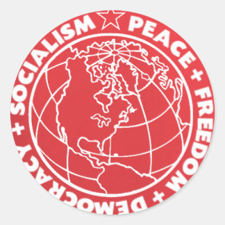 Redonda Pegatina socialista