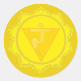 Redonda Pegatina Solar Plexus Chakra