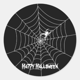 Redonda Pegatina Spider Web Halloween