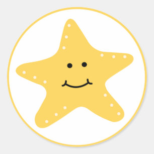 Redonda Pegatina Starfish de playa