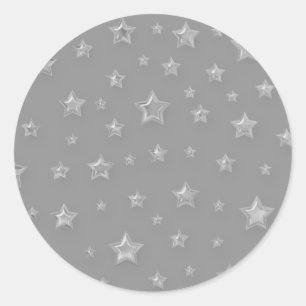 Redonda Pegatina Starry Silver