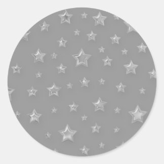 Redonda Pegatina Starry Silver