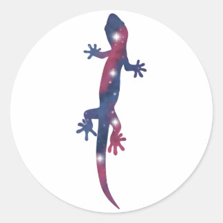 Redonda Pegatina Starscape Lizard oscuro