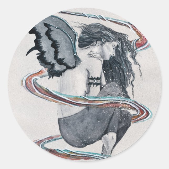 Redonda Pegatina Stasis (Anverso)