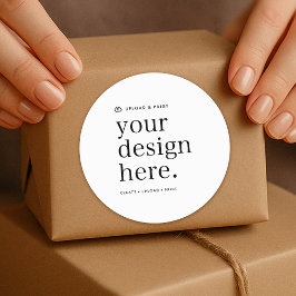 Redonda Pegatina Sube tu diseño Redondo de 3"