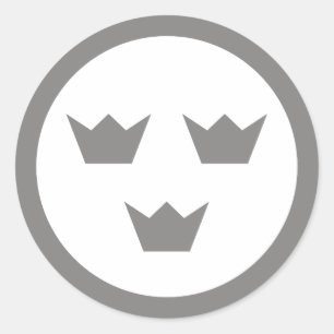 Redonda Pegatina sueco de bajas VI