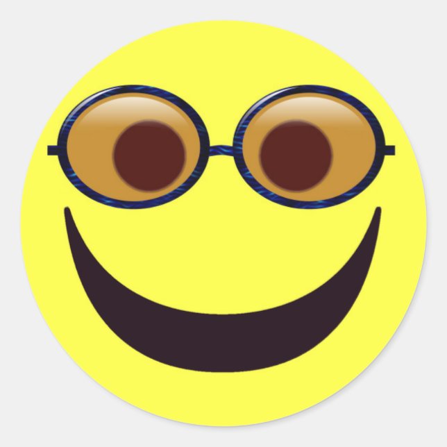 Redonda Pegatina Summer Smile (Anverso)