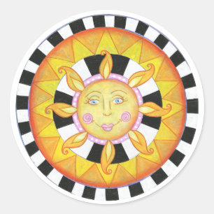 Redonda Pegatina Sun