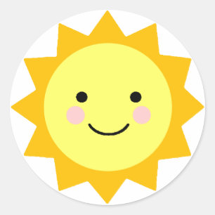 Redonda Pegatina Sunshine