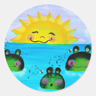 Redonda Pegatina SUNSHINE and Frogs