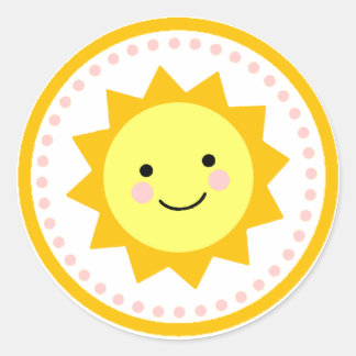 Redonda Pegatina Sunshine - Puntos