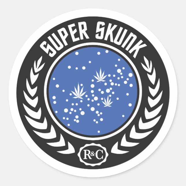 Redonda Pegatina Super Skunk (Anverso)