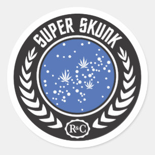 Redonda Pegatina Super Skunk