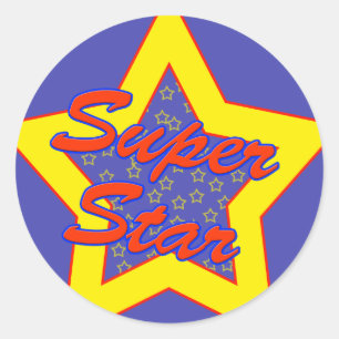 Redonda Pegatina Super Star