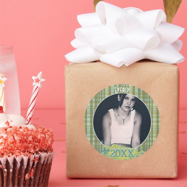 Redonda Pegatina superior de imágenes (Fiesta)