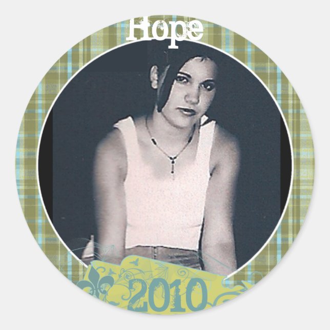 Redonda Pegatina superior de imágenes (Anverso)