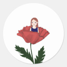 Pegatina Süßer - Blume - Mädchen - Basteln