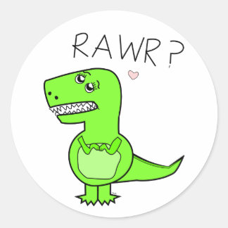 Redonda Pegatina T-Rex