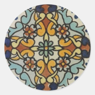 Redonda Pegatina Talavera Tile 2