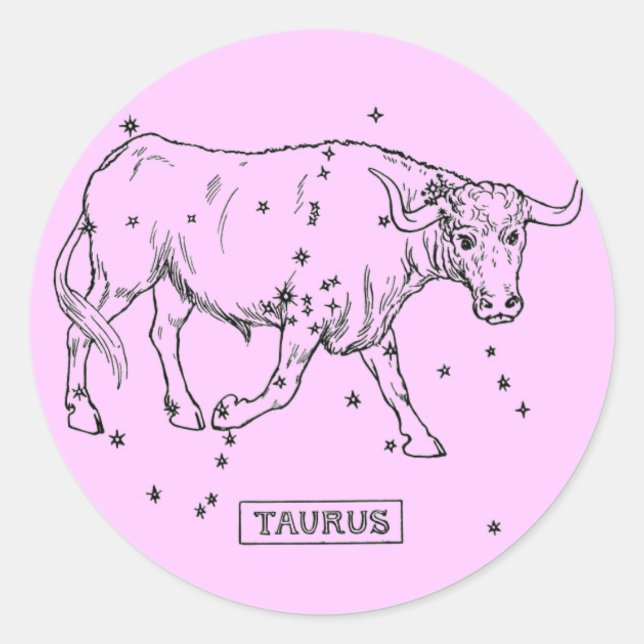 Redonda Pegatina Taurus (Anverso)