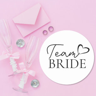 Redonda Pegatina Team Bride – divertido regalo para desped