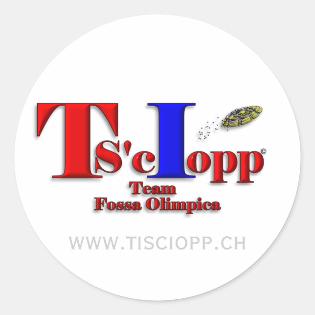 Redonda Pegatina Team TIS'ciopp (Anverso)