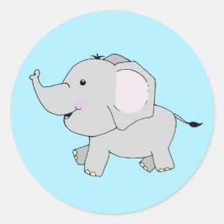 Redonda Pegatina Tengo un elefante