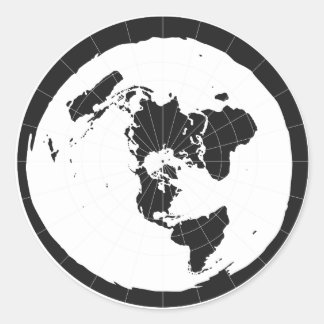 Redonda Pegatina terrestre plano