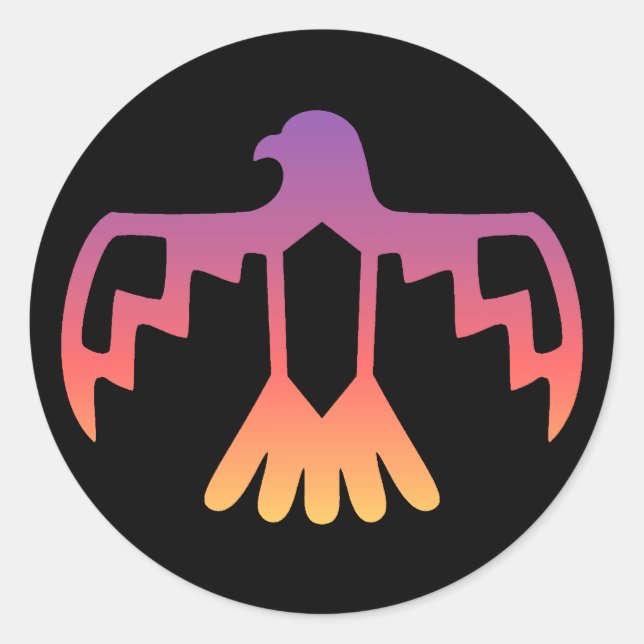 Redonda Pegatina Thunderbird (Anverso)