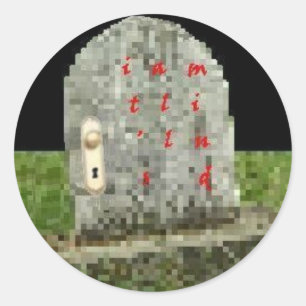 Redonda Pegatina Tombstone