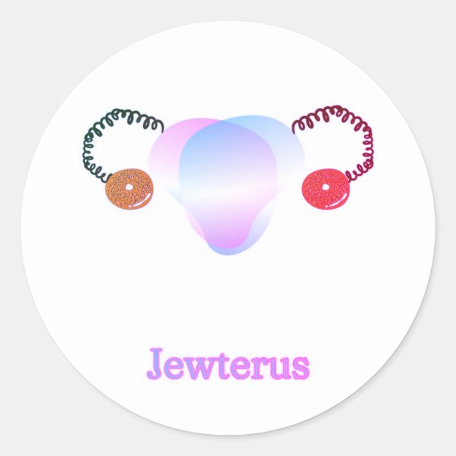 Redonda Pegatina Trans Jewterus (Anverso)